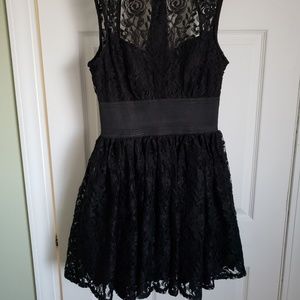 Black lace dress